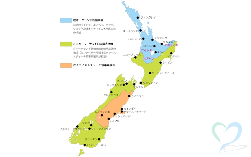 ニュージーラン地図