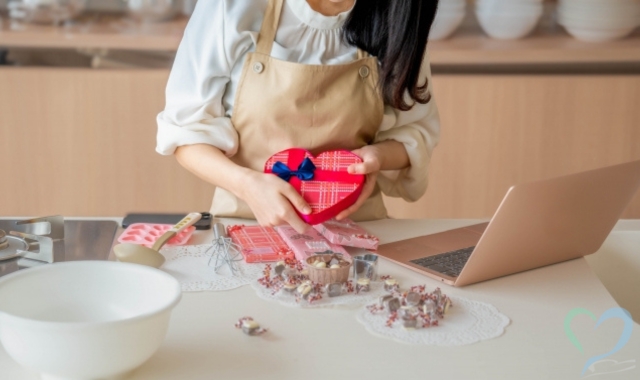 料理する女性の手