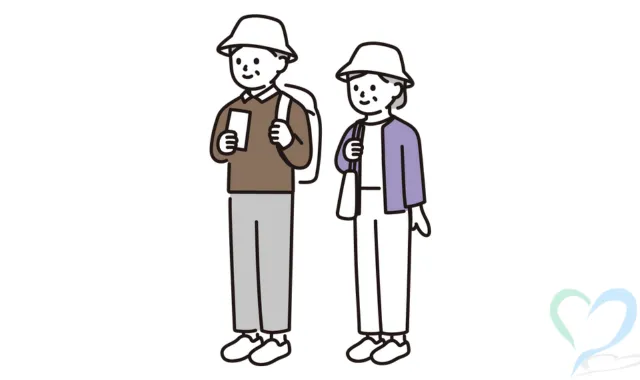 ターゲットが住んでいた場所に訪れる準備をしている老夫婦