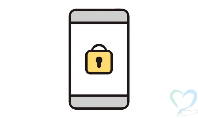 ロックされたスマホのイラスト